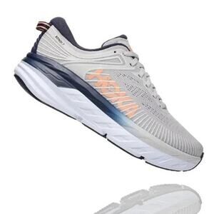HOKA One One Bondi 7 Running Shoes – Women’s Size 9.5 Gray Navy